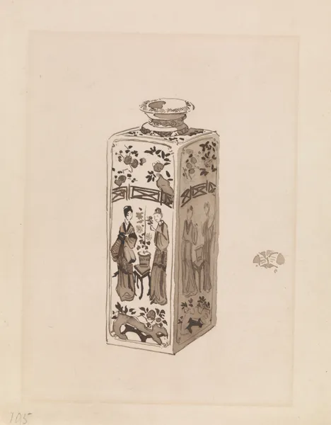Square Canister with Long Neck av James Abbott McNeill Whistler