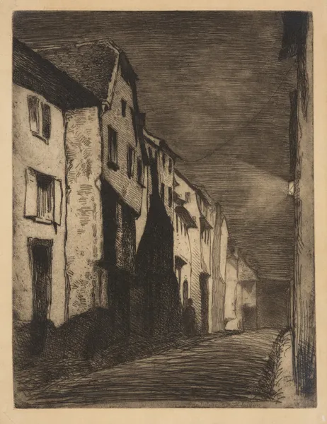 Street at Saverne av James Abbott McNeill Whistler