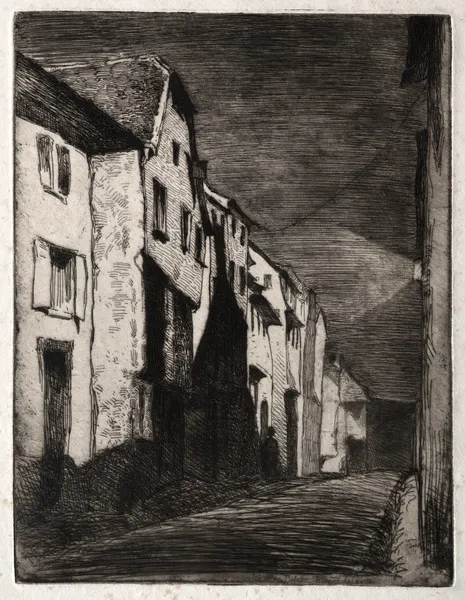 Street in Saverne av James Abbott McNeill Whistler