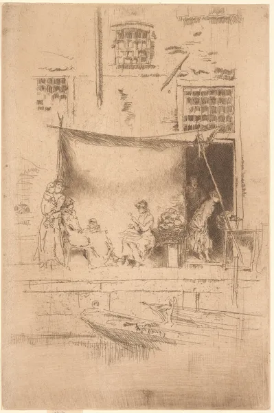The fruit-stall, 1879 – nr 1 av James Abbott McNeill Whistler