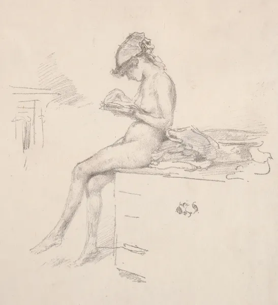 The Little Nude Model Reading av James Abbott McNeill Whistler