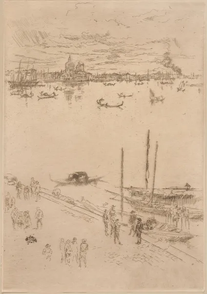 Upright Venice av James Abbott McNeill Whistler