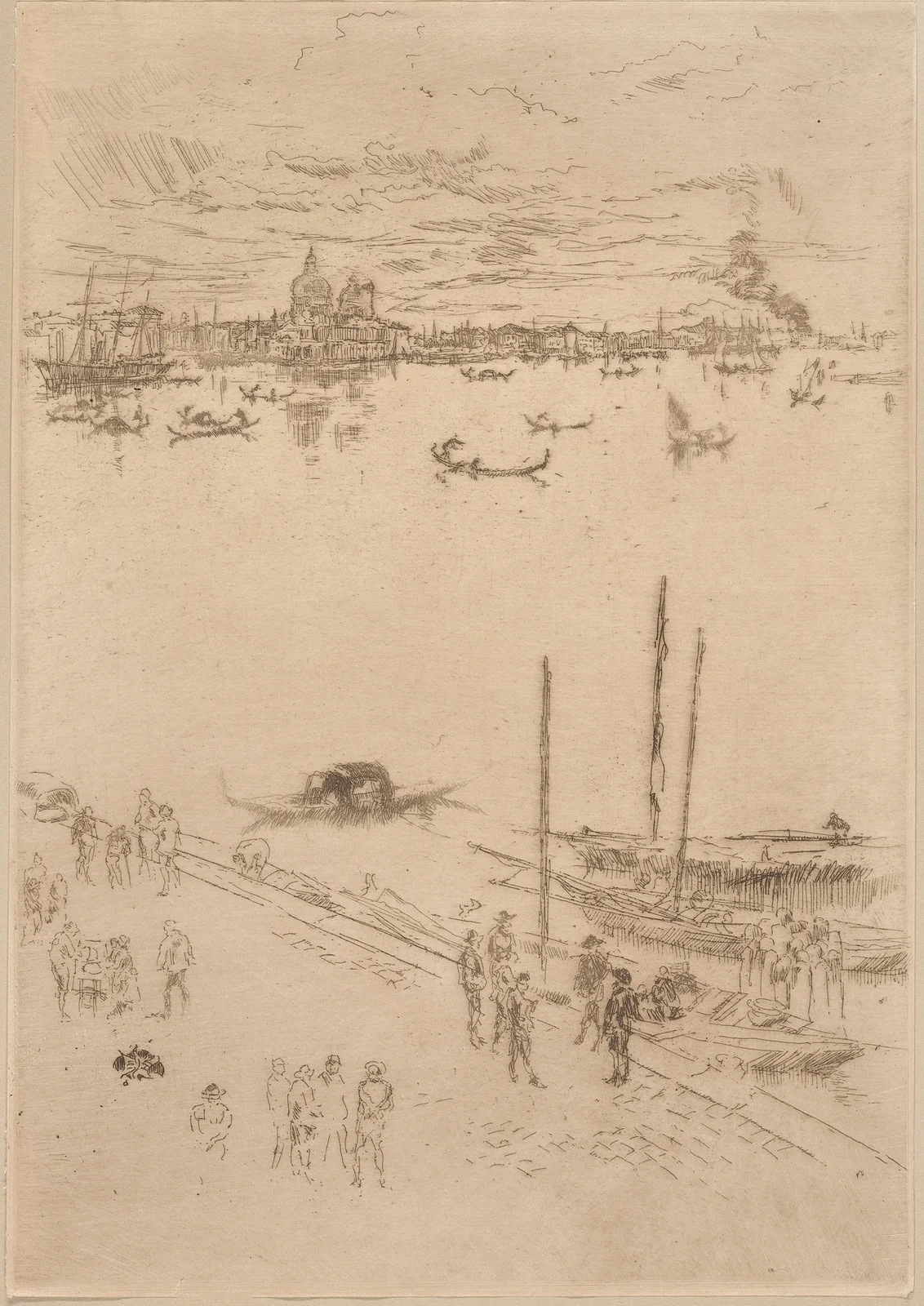Upright Venice av James Abbott McNeill Whistler