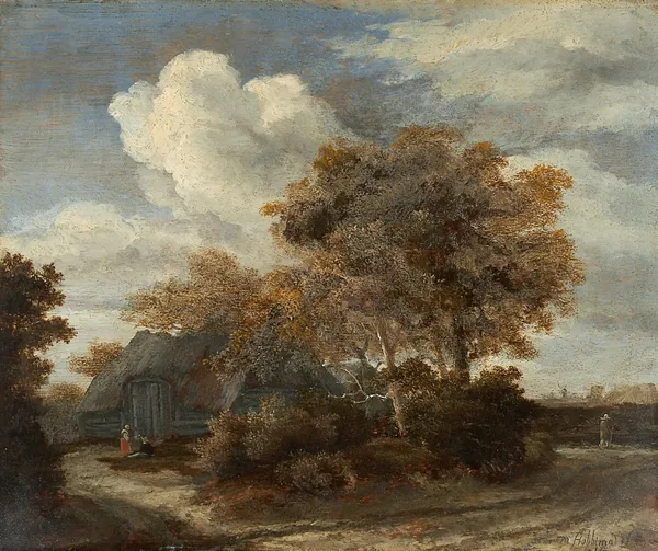 Hut along a Roadside av Meindert Hobbema