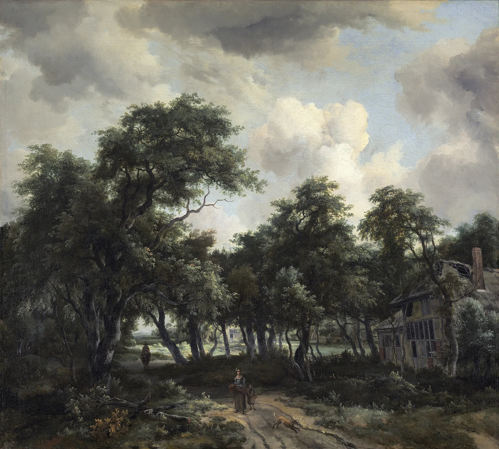 Hut among Trees av Meindert Hobbema