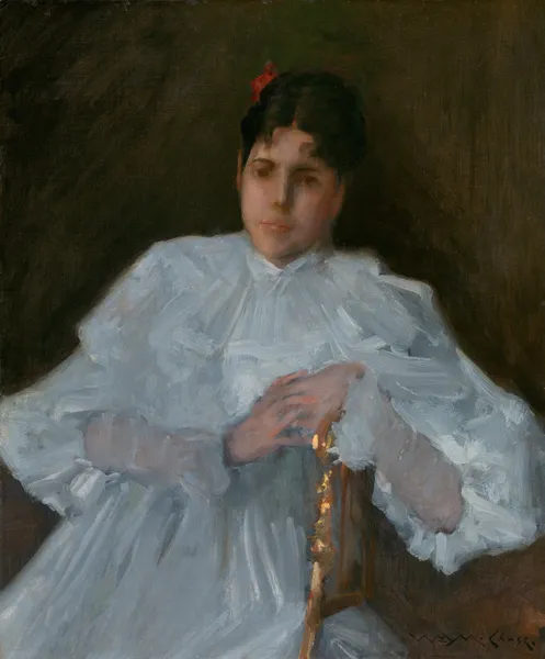 Girl in White av William Merritt Chase