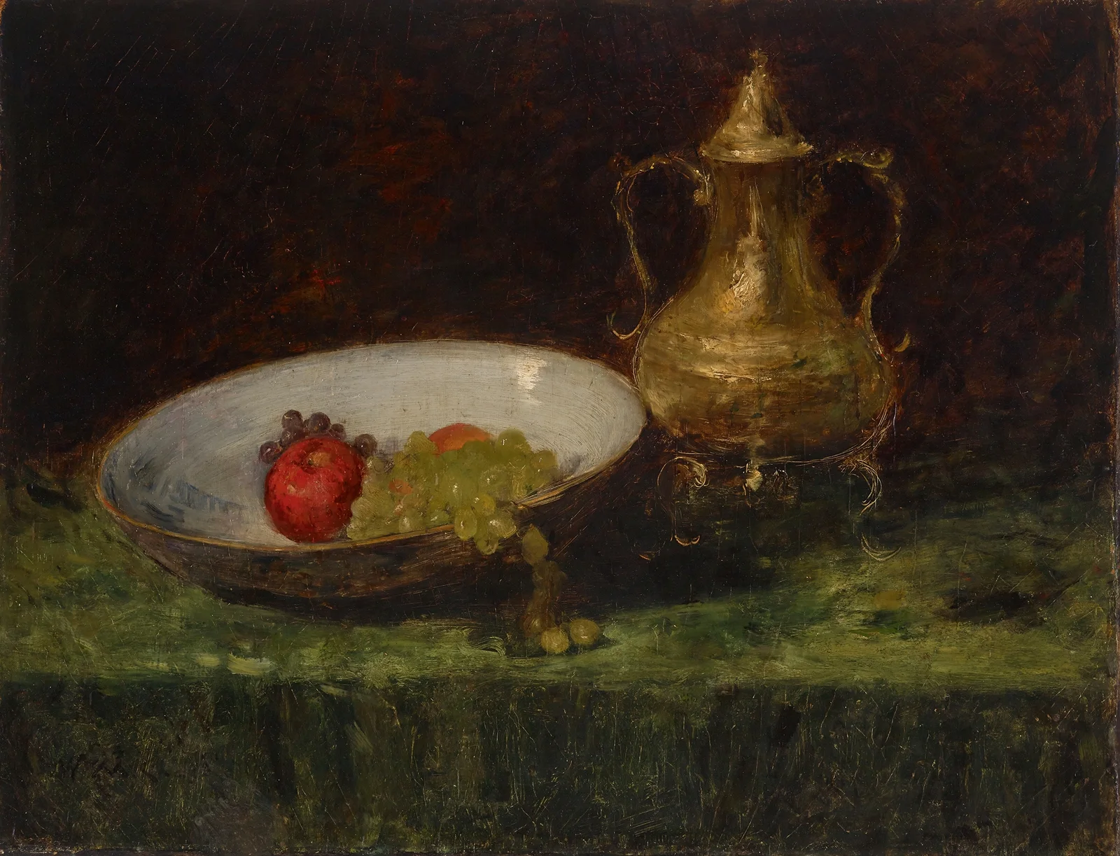 Still Life (Fruit and Copper Pot) – nr 1 av William Merritt Chase