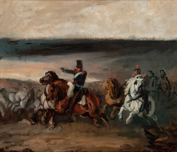 Attack of French Artillery av Piotr Michałowski