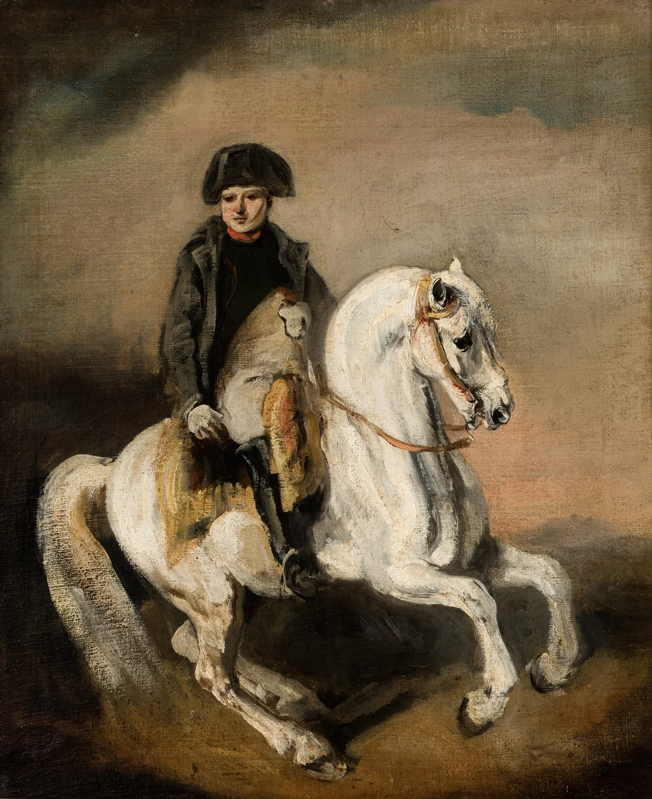 Napoleon on Horseback, 1846 av Piotr Michałowski