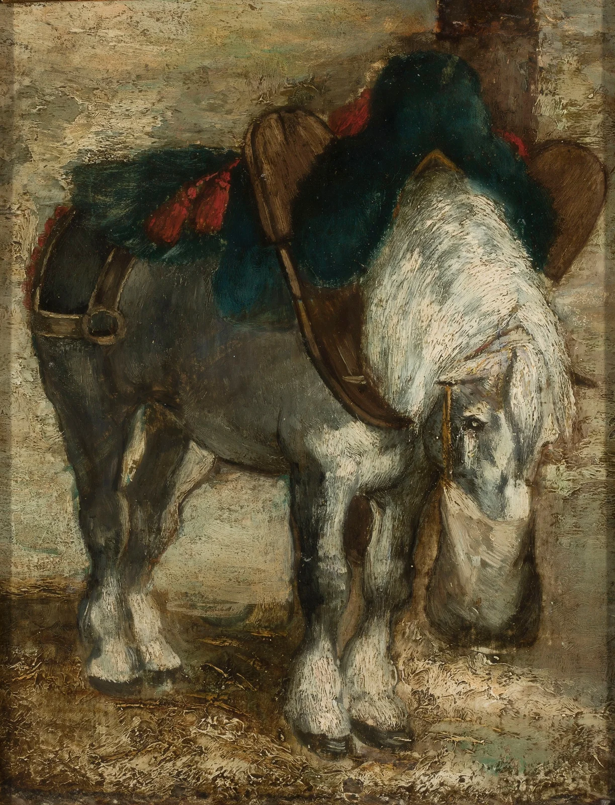 Percheron harnessed av Piotr Michałowski
