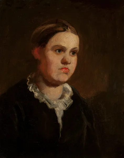 Portrait of a girl av Piotr Michałowski