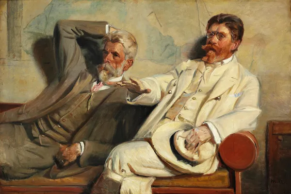 Art critics. Study av Michael Ancher