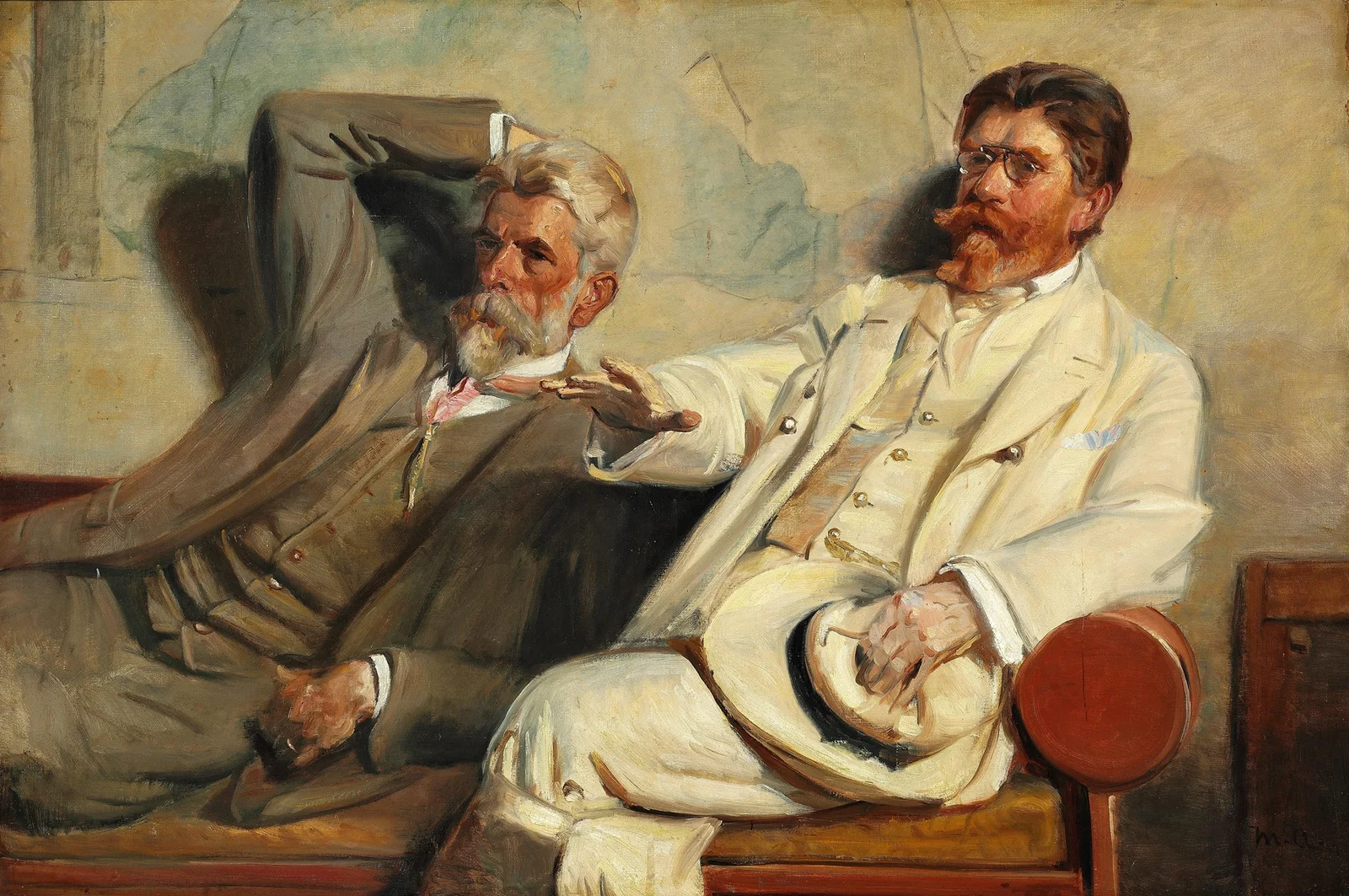 Art critics. Study av Michael Ancher