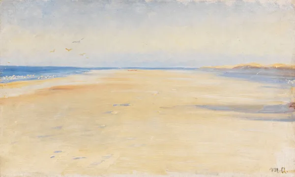 The beach at Skagen av Michael Ancher