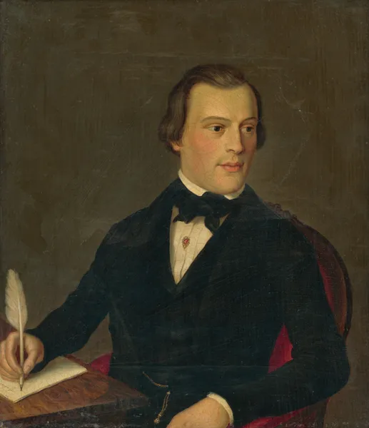 Portrait of a Writing Man av Peter Michal Bohúň