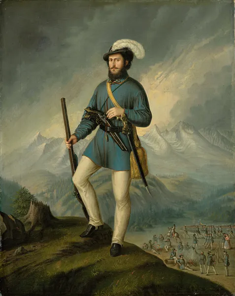 Portrait of Ján Francisci as Captain of the Slovak Volunteers av Peter Michal Bohúň
