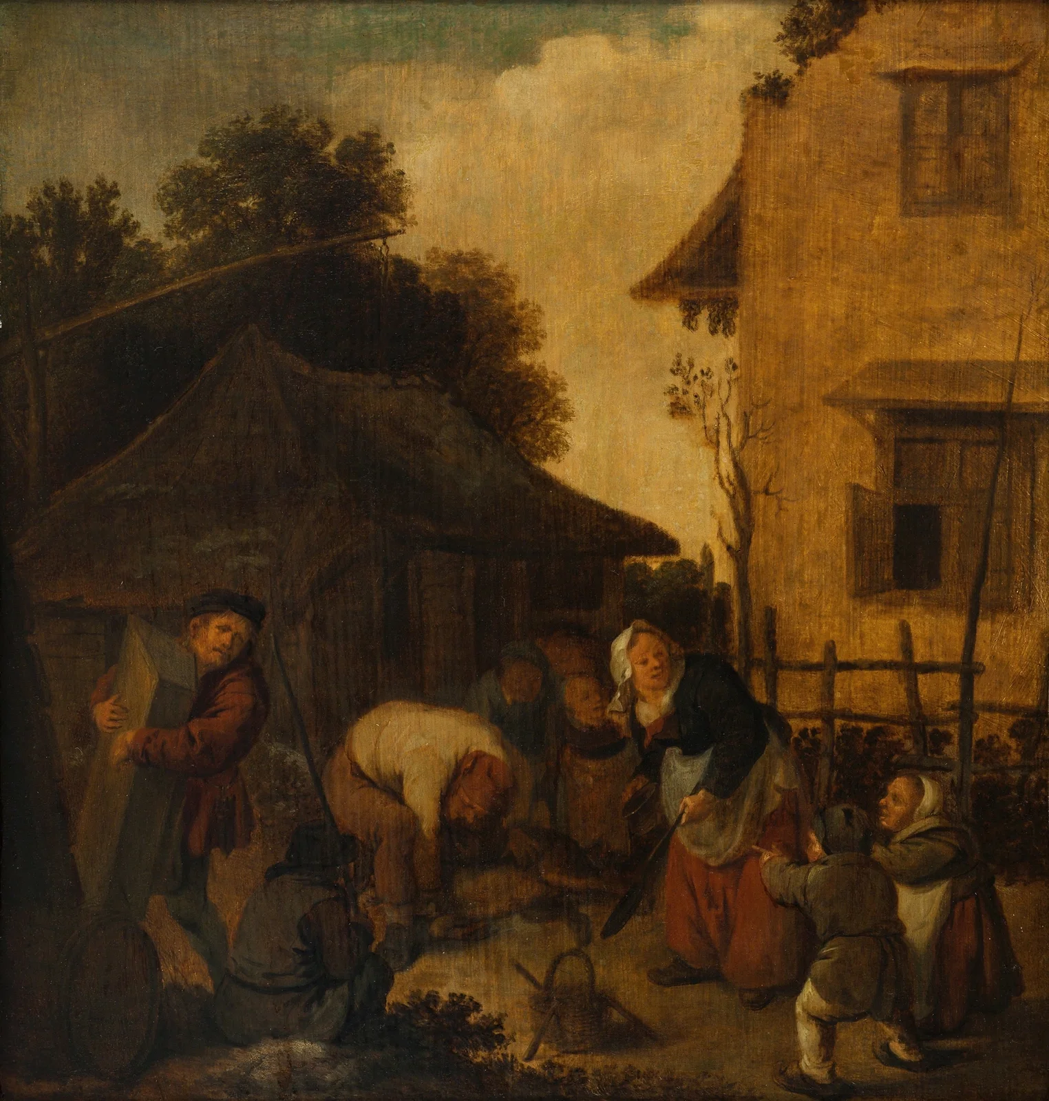 The pig slaughter av Jan Miense Molenaer