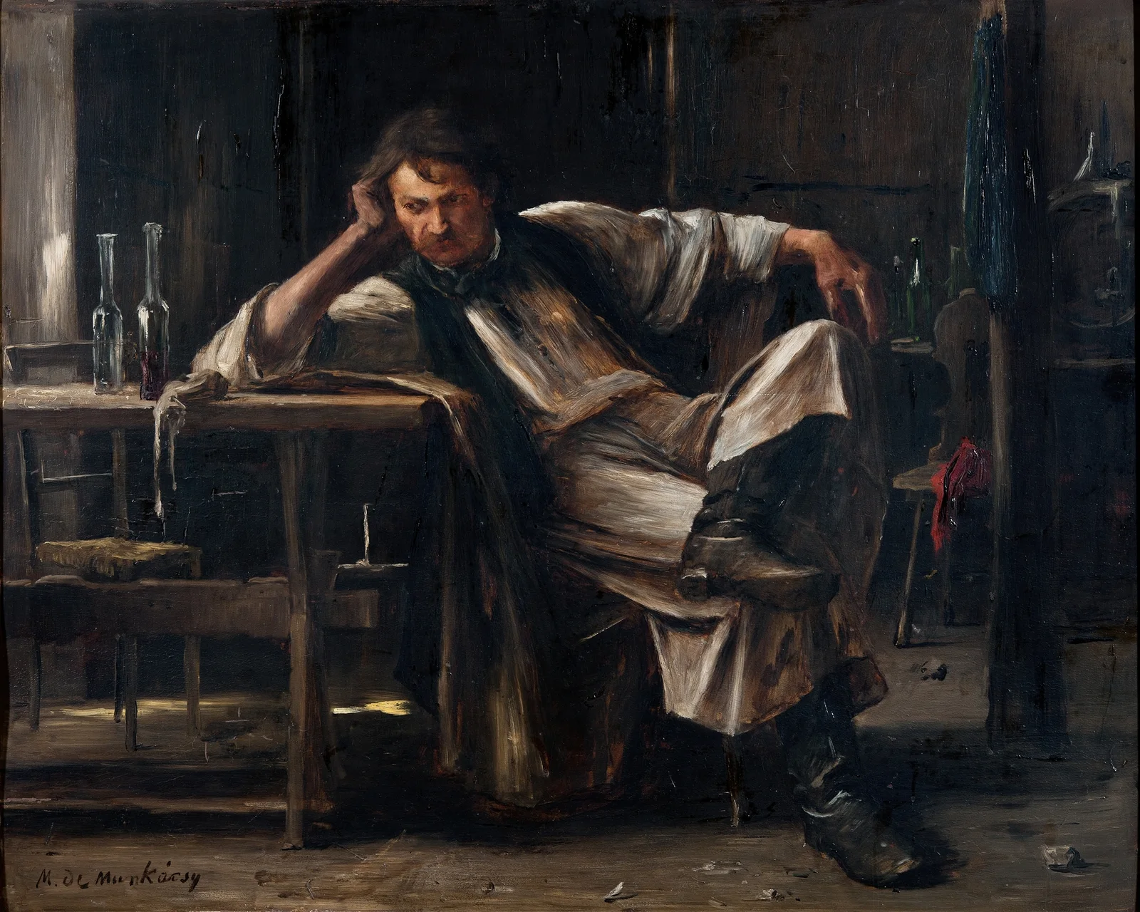 Self-contempt av Mihály Munkácsy