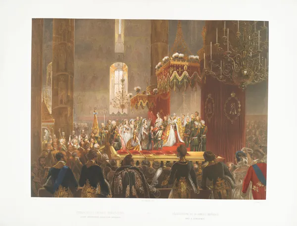 Congratulations from the Imperial Family after the Coronation av Mihály Zichy