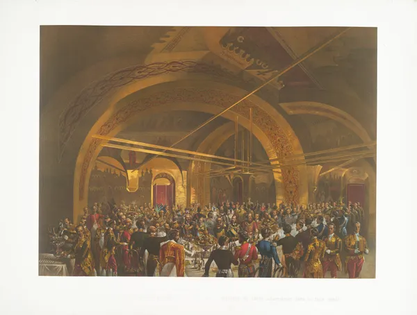 Luncheon of the Diplomatic Corps in the Golden Hall av Mihály Zichy