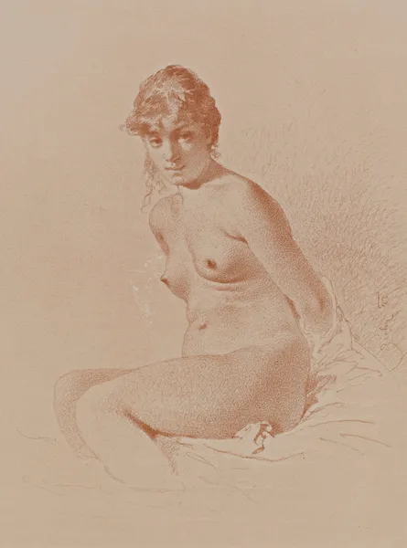 Nude Print – nr 5 av Mihály Zichy