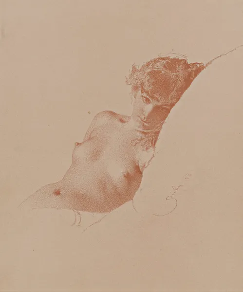 Nude Print – nr 6 av Mihály Zichy