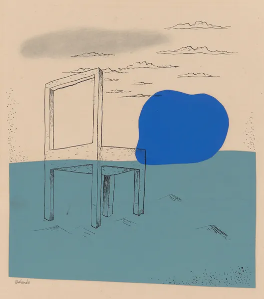 Landscape with a chair av Mikuláš Galanda