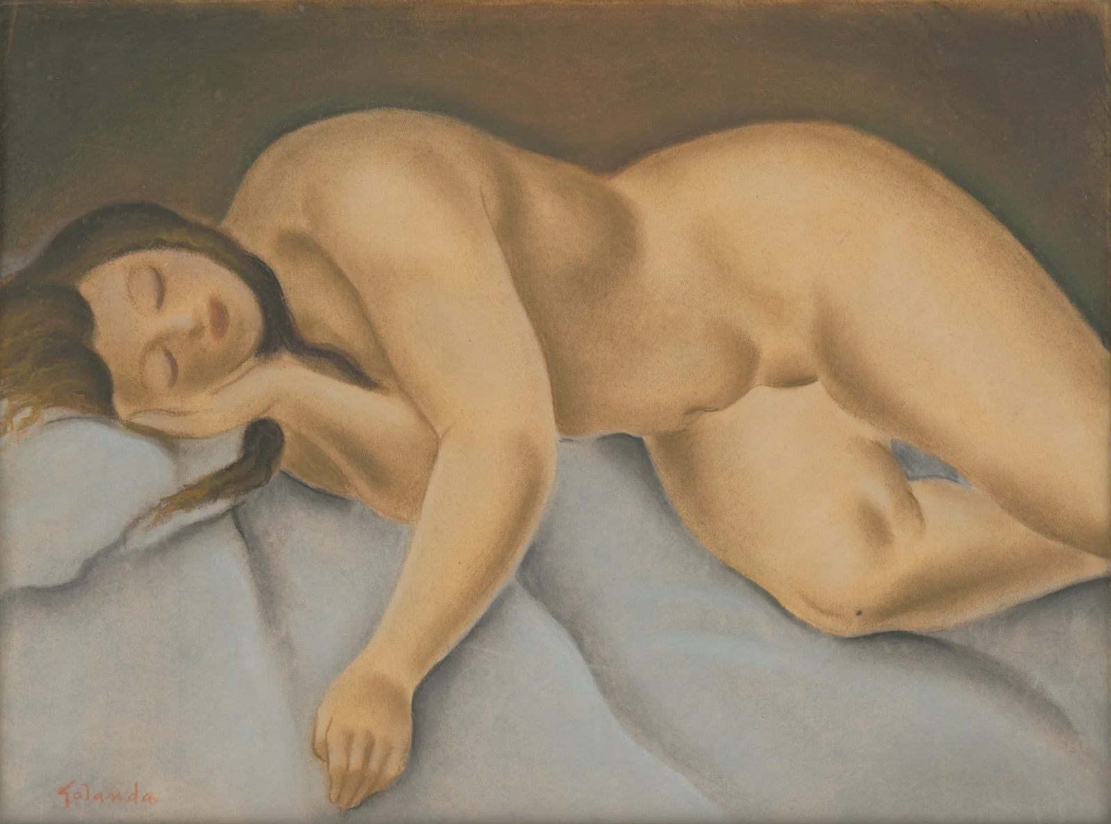 Lying female nude av Mikuláš Galanda