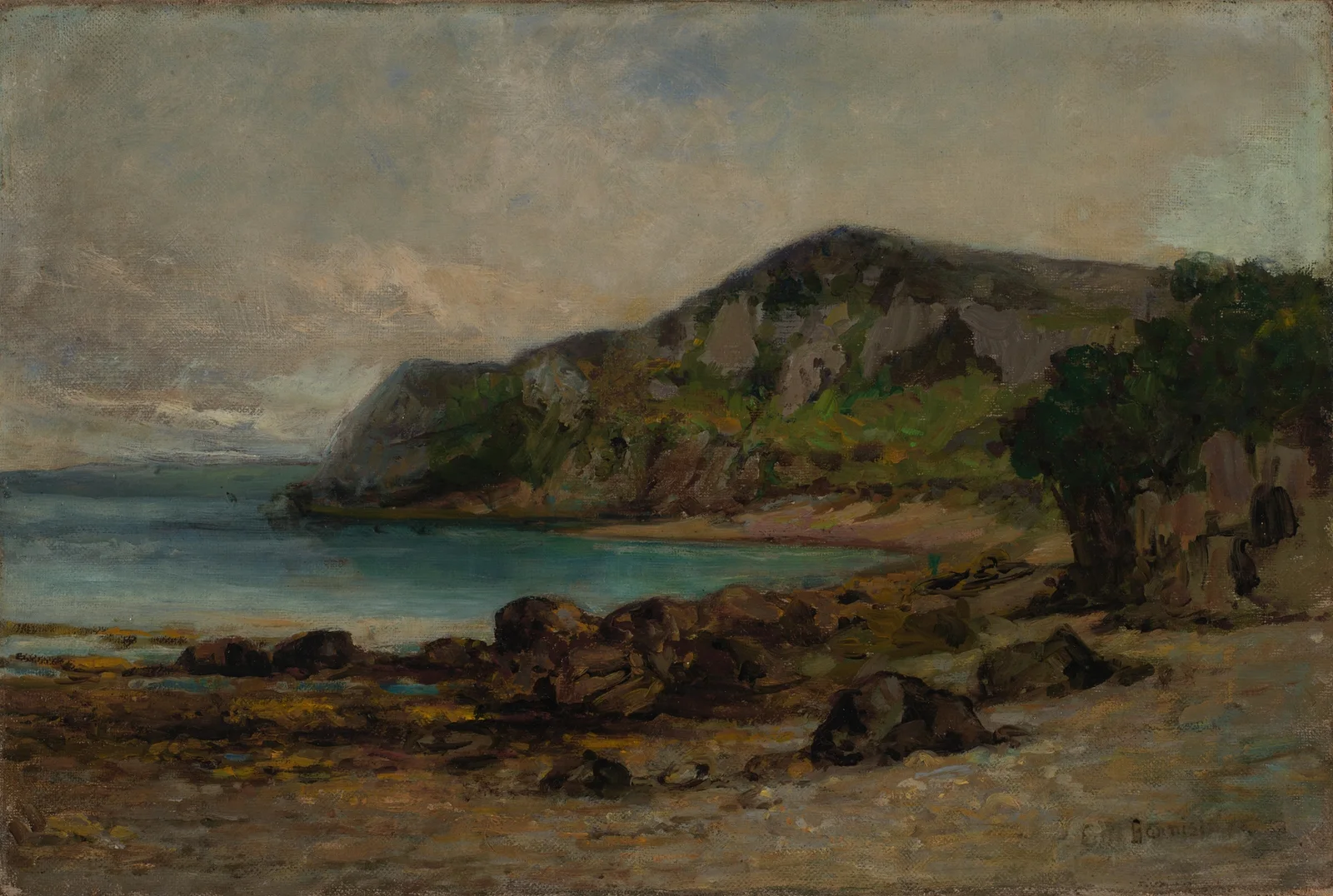 Rocks at Newport av Edward Mitchell Bannister