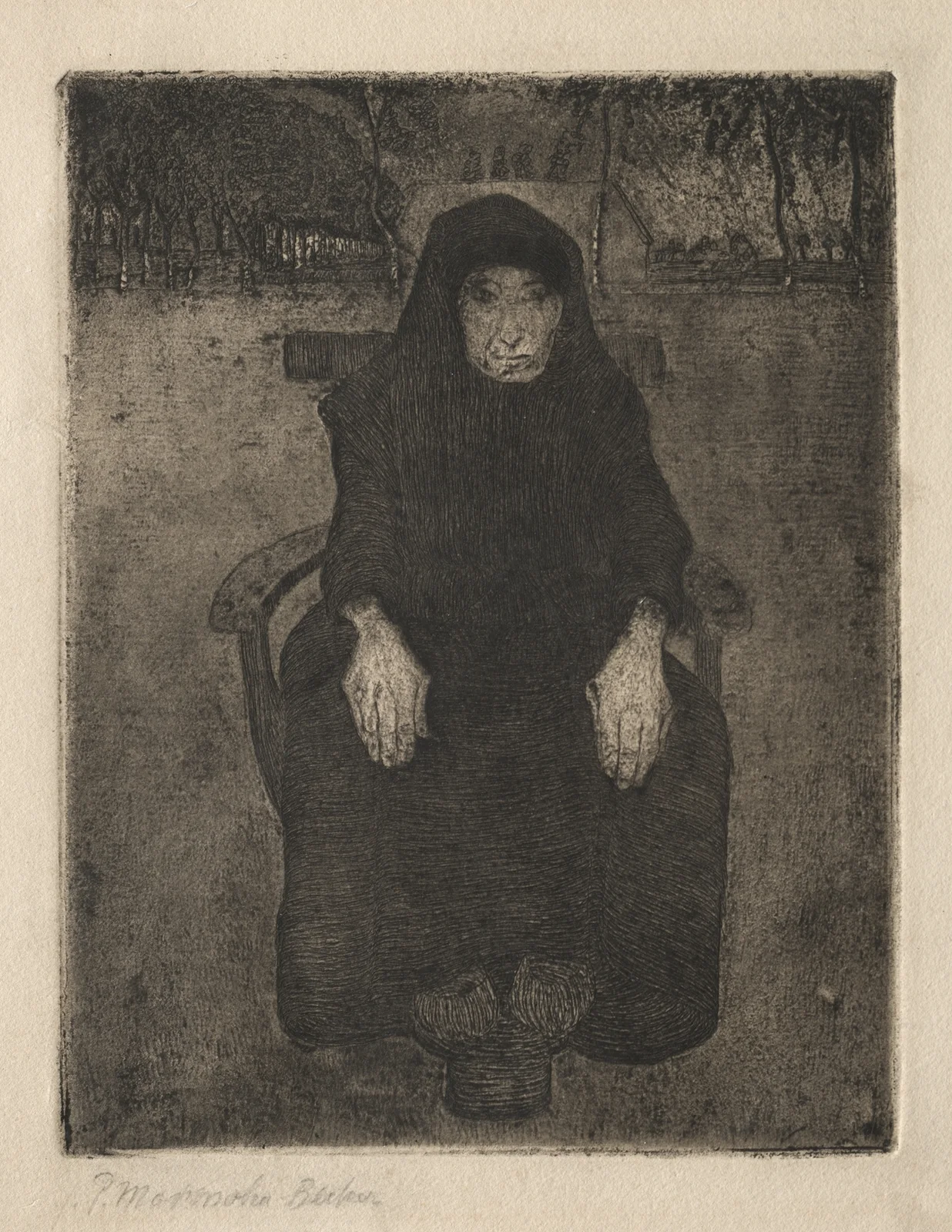 Seated Old Woman av Paula Modersohn-Becker