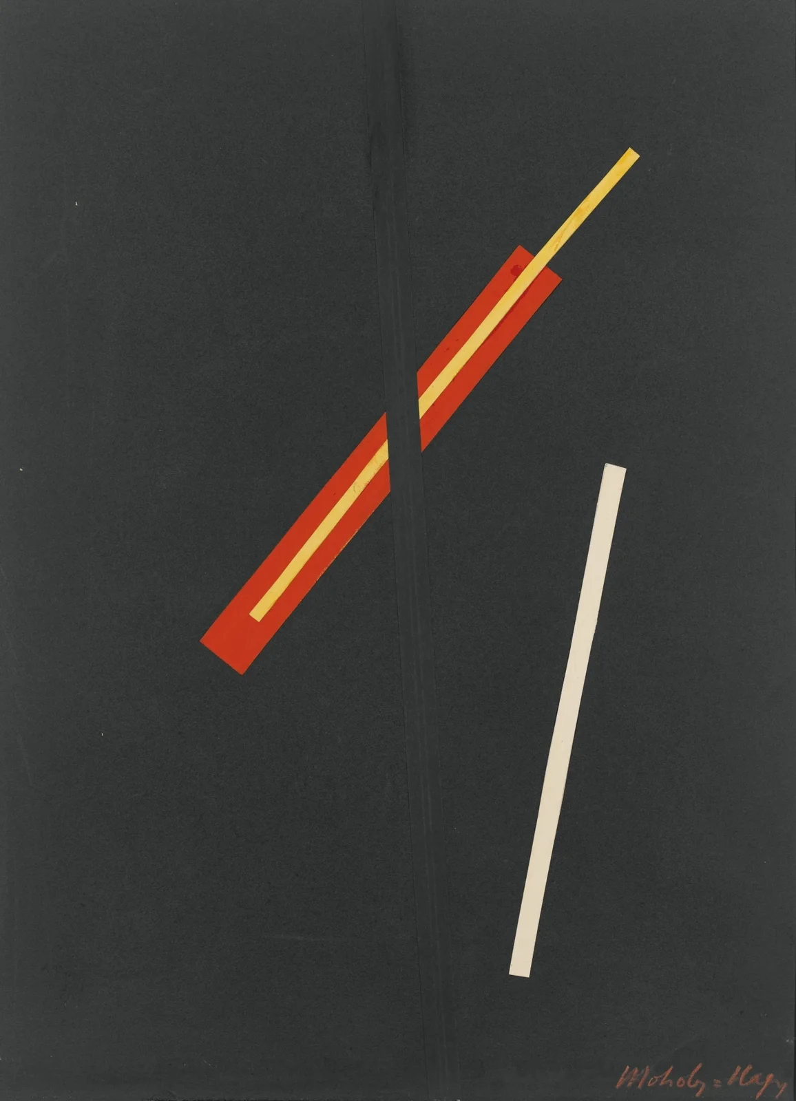 Collage with three elements av László Moholy-Nagy