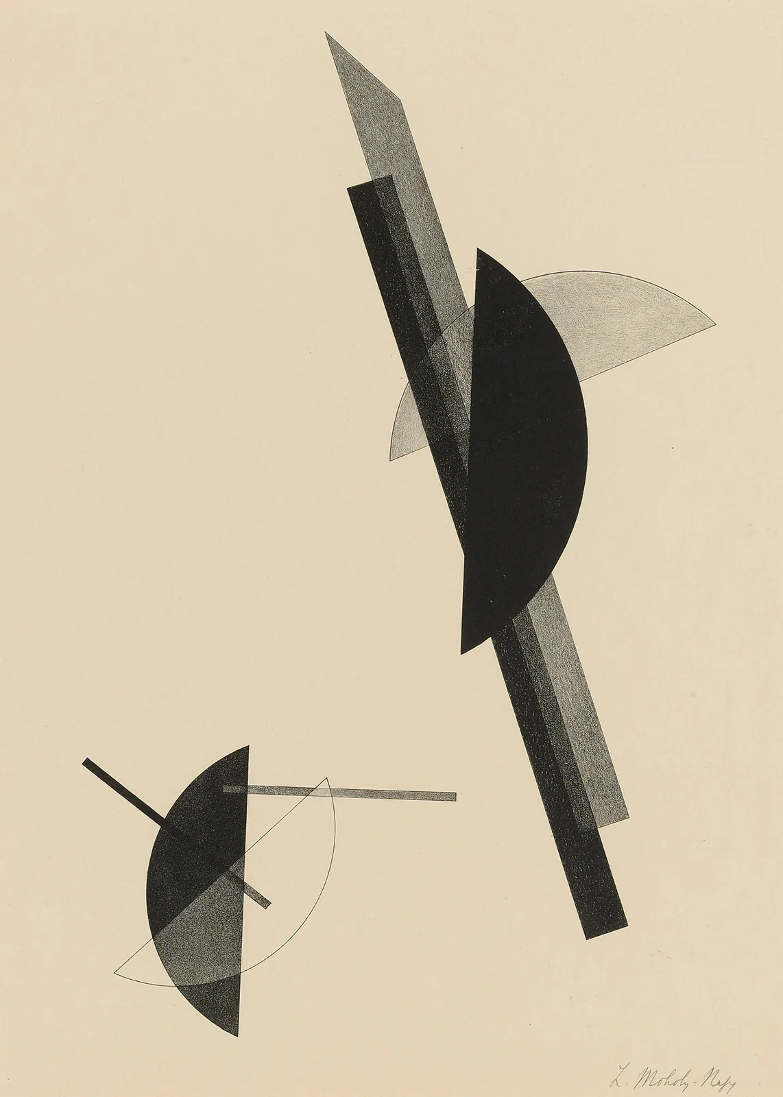 Kestnermappe; Komposition (One Plate) (Passuth 125) av László Moholy-Nagy