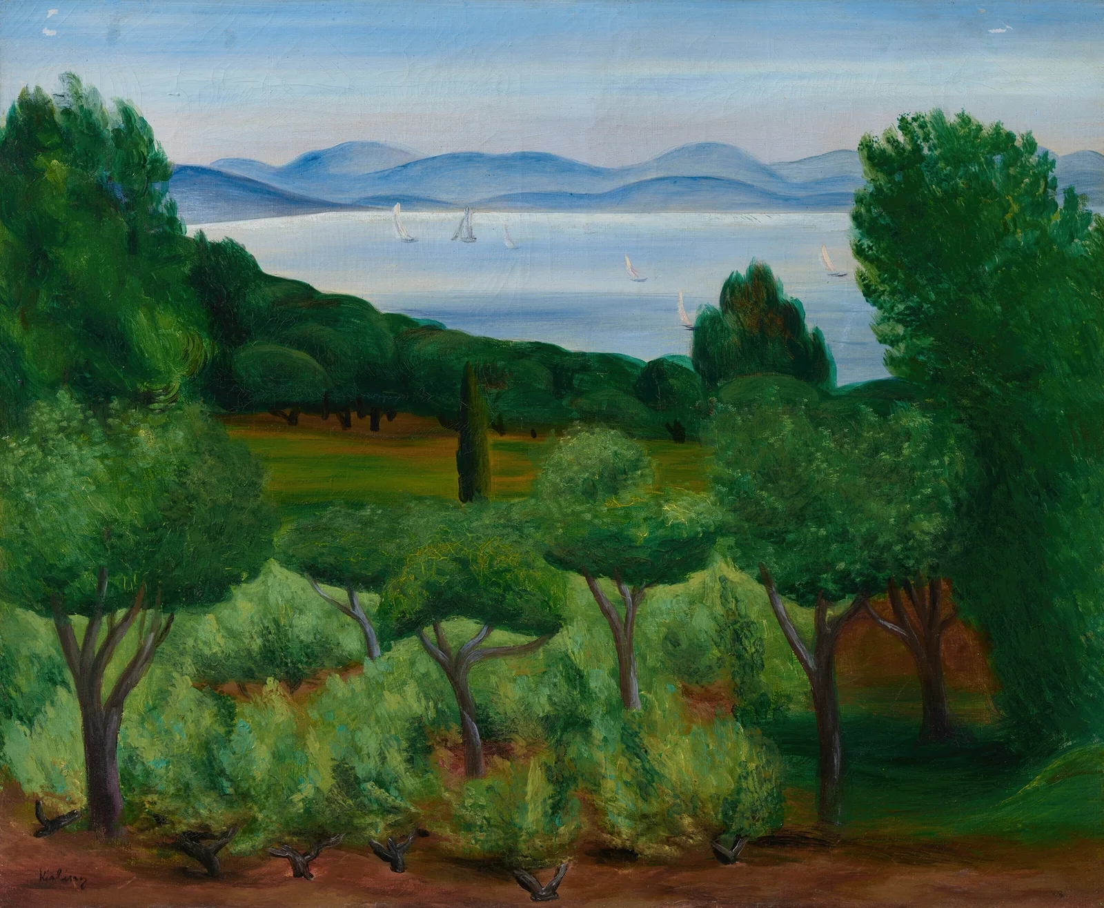 Baie de Saint-Tropez, 1932 av Moïse Kisling