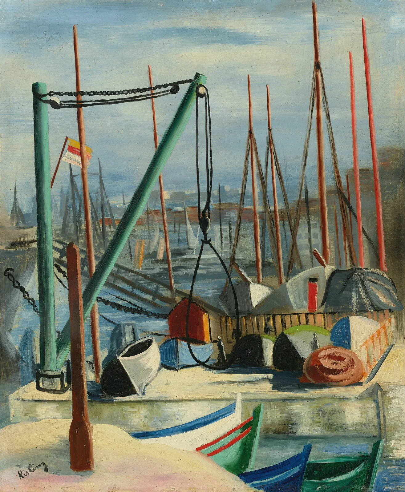 Port de Marseille av Moïse Kisling