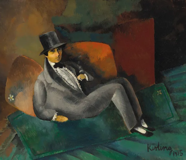 Portait de Francis de Miomandre av Moïse Kisling