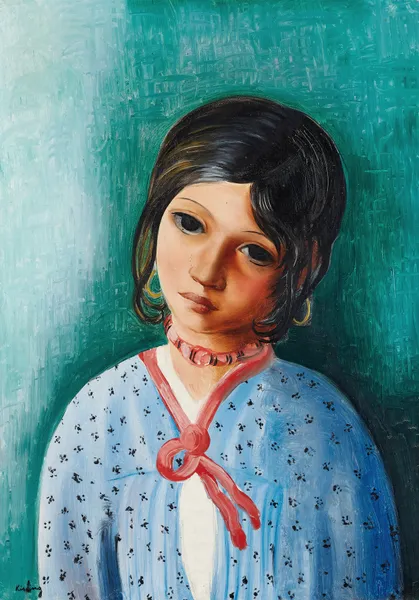 Portrait d’une enfant av Moïse Kisling