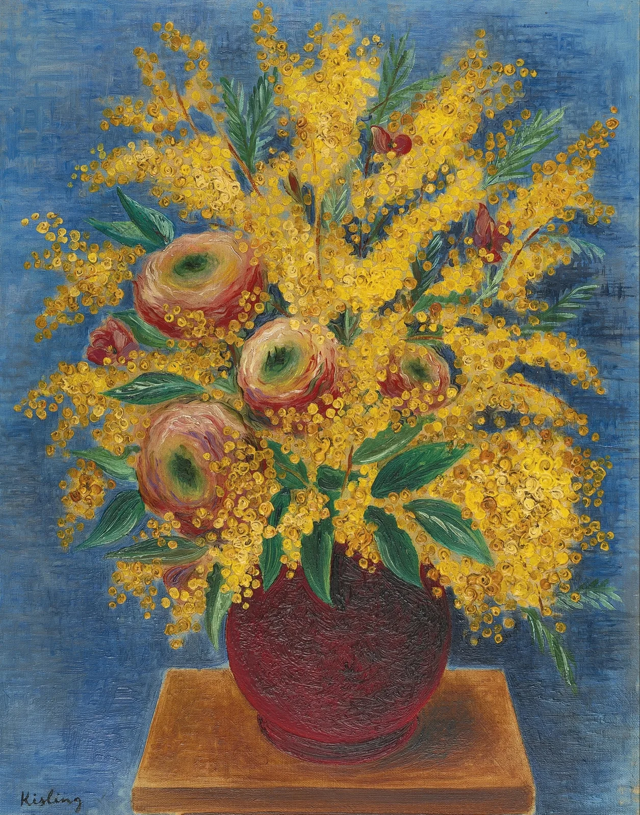Roses et Mimosas av Moïse Kisling
