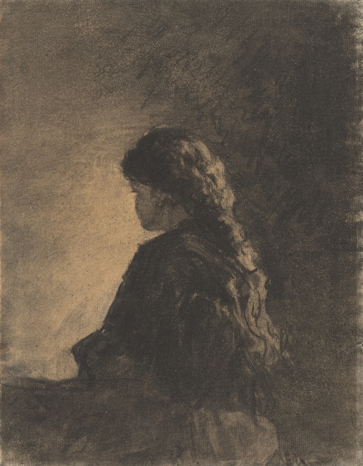Seated Girl av William Morris Hunt