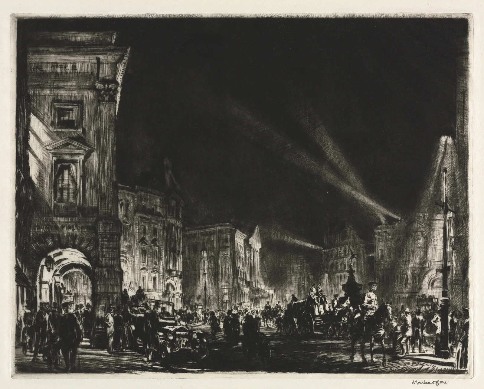 Picadilly Circus av Muirhead Bone