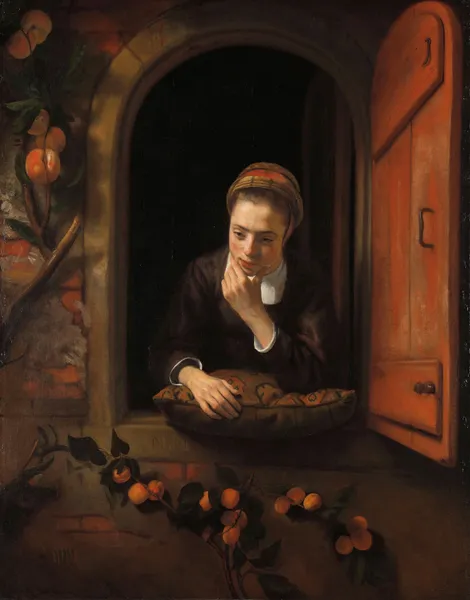 The Daydreamer av Nicolaes Maes