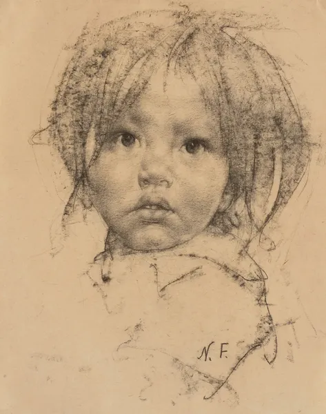 Indian Girl with Bangs av Nicolai Fechin