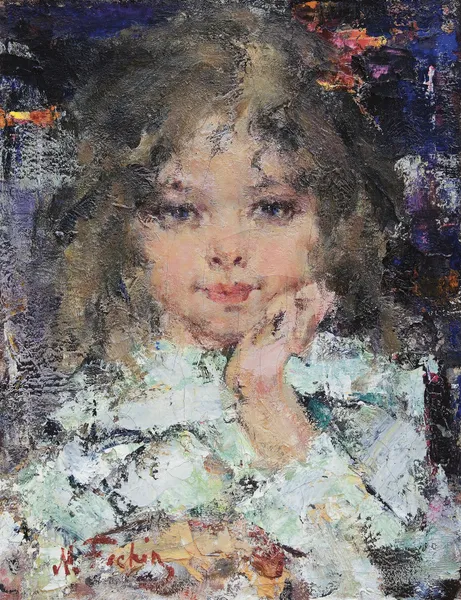 Young Girl av Nicolai Fechin