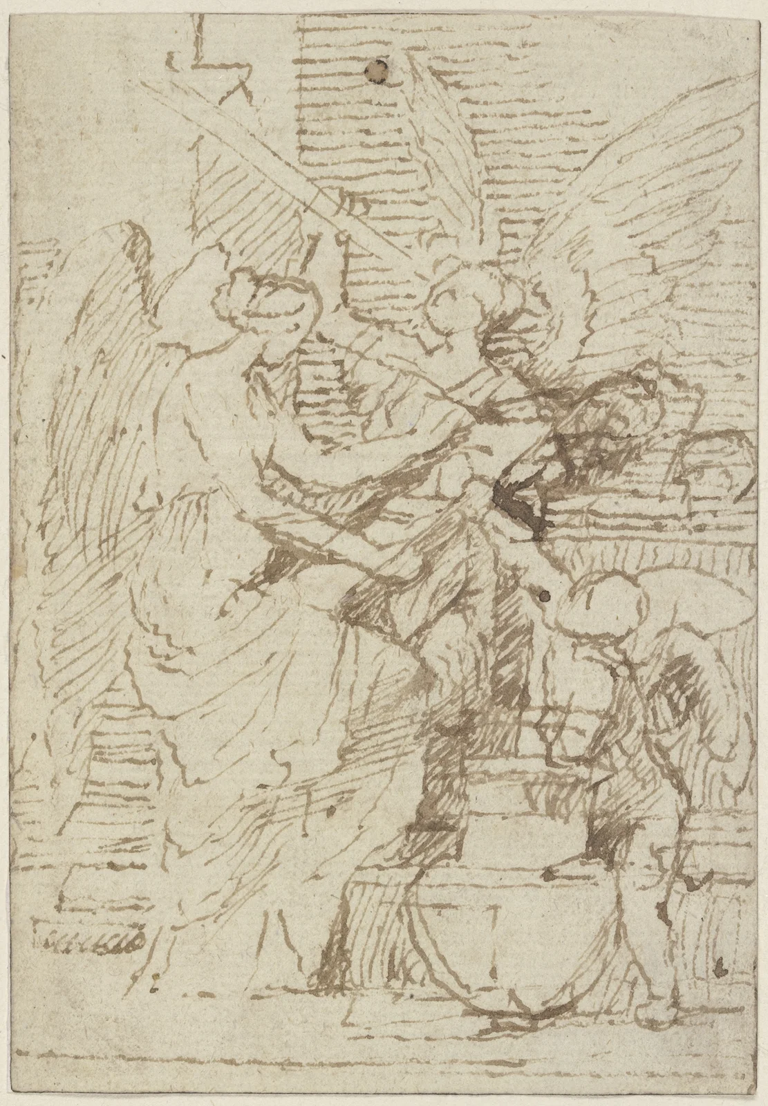 Clio and Pheme av Nicolas Poussin