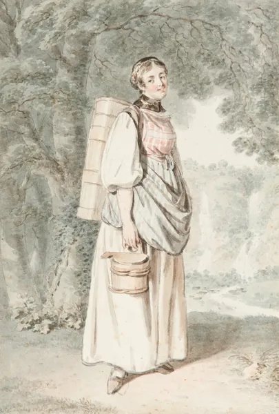 Bäuerin von Oberhasli, 1798 – nr 2 av Franz Niklaus König