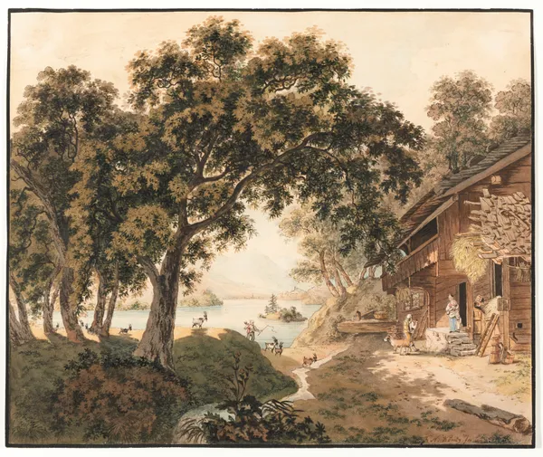 Bauernhaus am Brienzersee av Franz Niklaus König