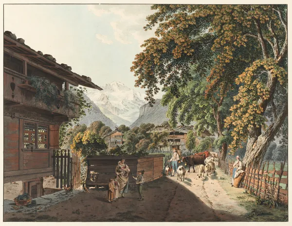 Le Retour des Alpes av Franz Niklaus König