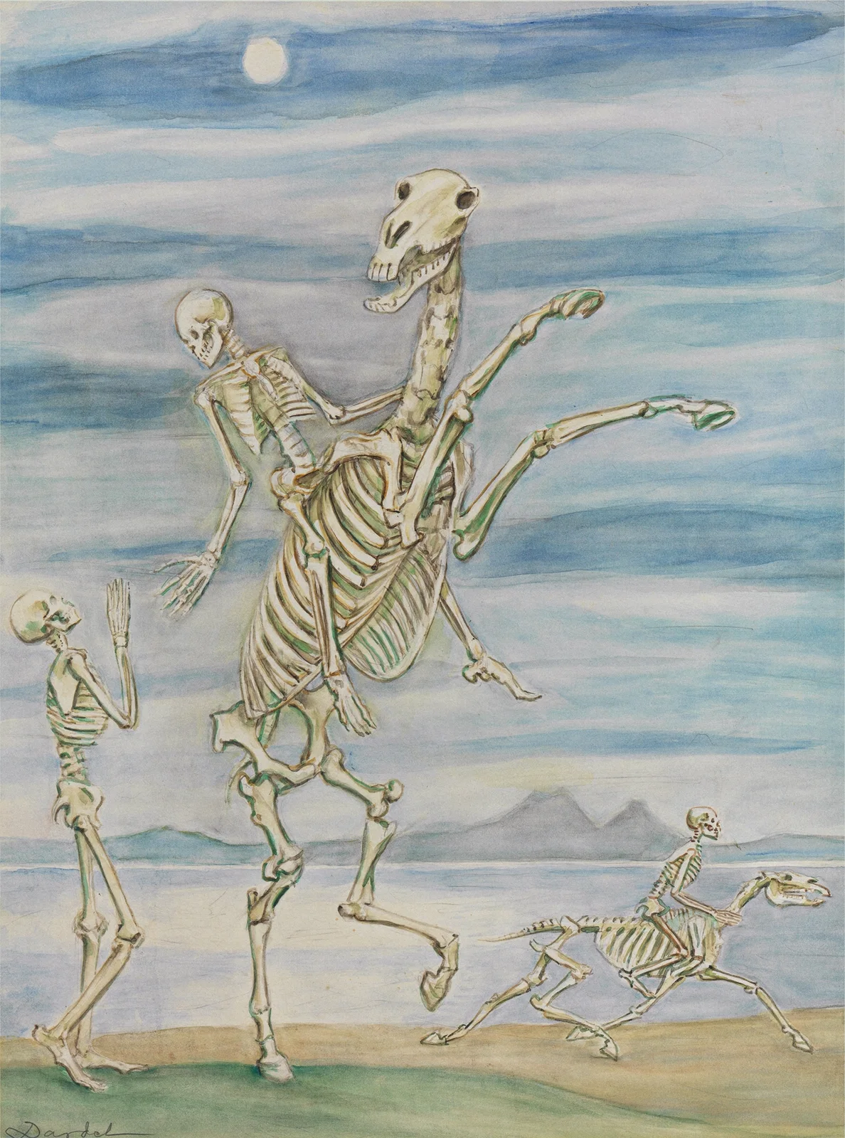Skelett till häst av Nils Dardel