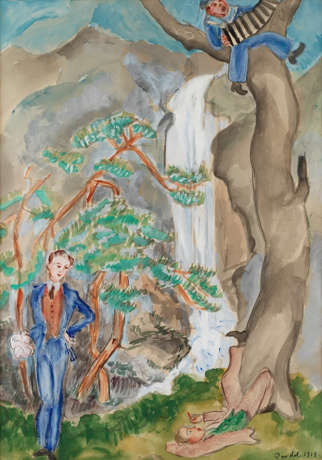 Uppvaktning (‘Sjömansgosse, Hildesborg’) av Nils Dardel