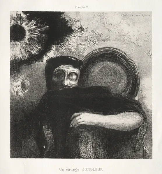 A Strange Juggler av Odilon Redon