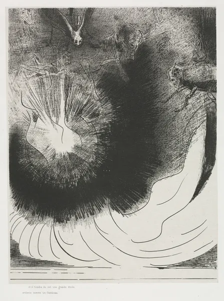 And There Fell a Great Star from Heaven, Burning as it were a Lamp av Odilon Redon
